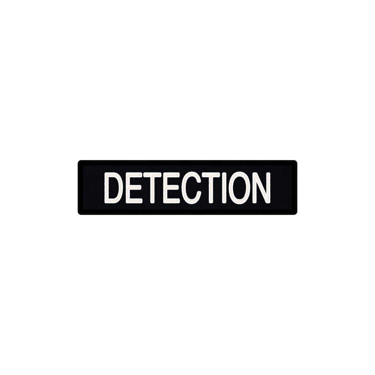 Embroidered Non-Reflective ID Patch Black - 1.5" x 6"