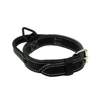 Double Layer Ultra Leather Collar With Handle