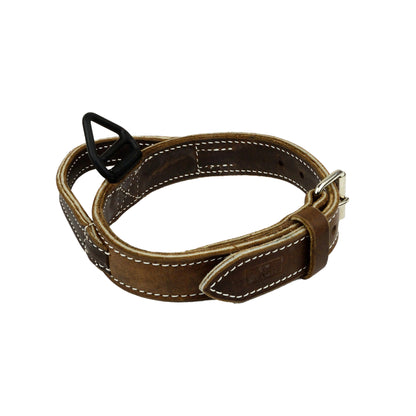 Double Layer Ultra Leather Collar With Handle