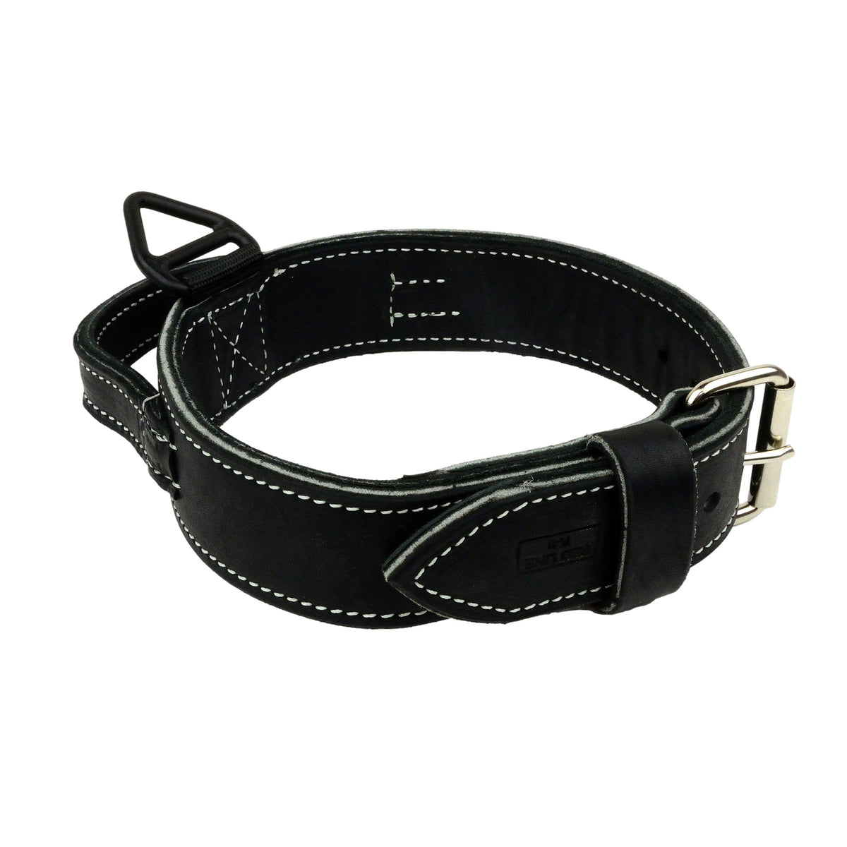 Double Layer Ultra Leather Collar With Handle