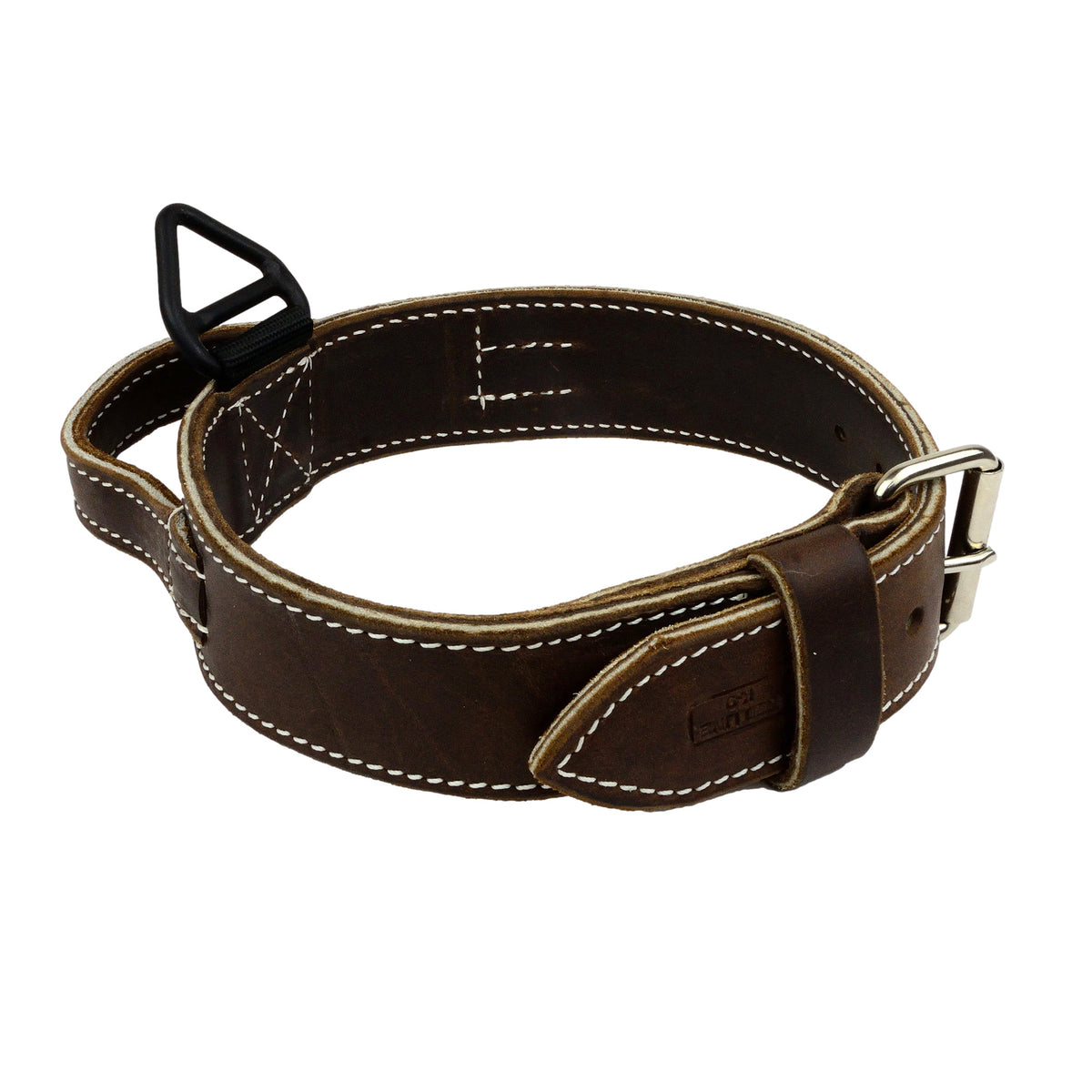 Double Layer Ultra Leather Collar With Handle