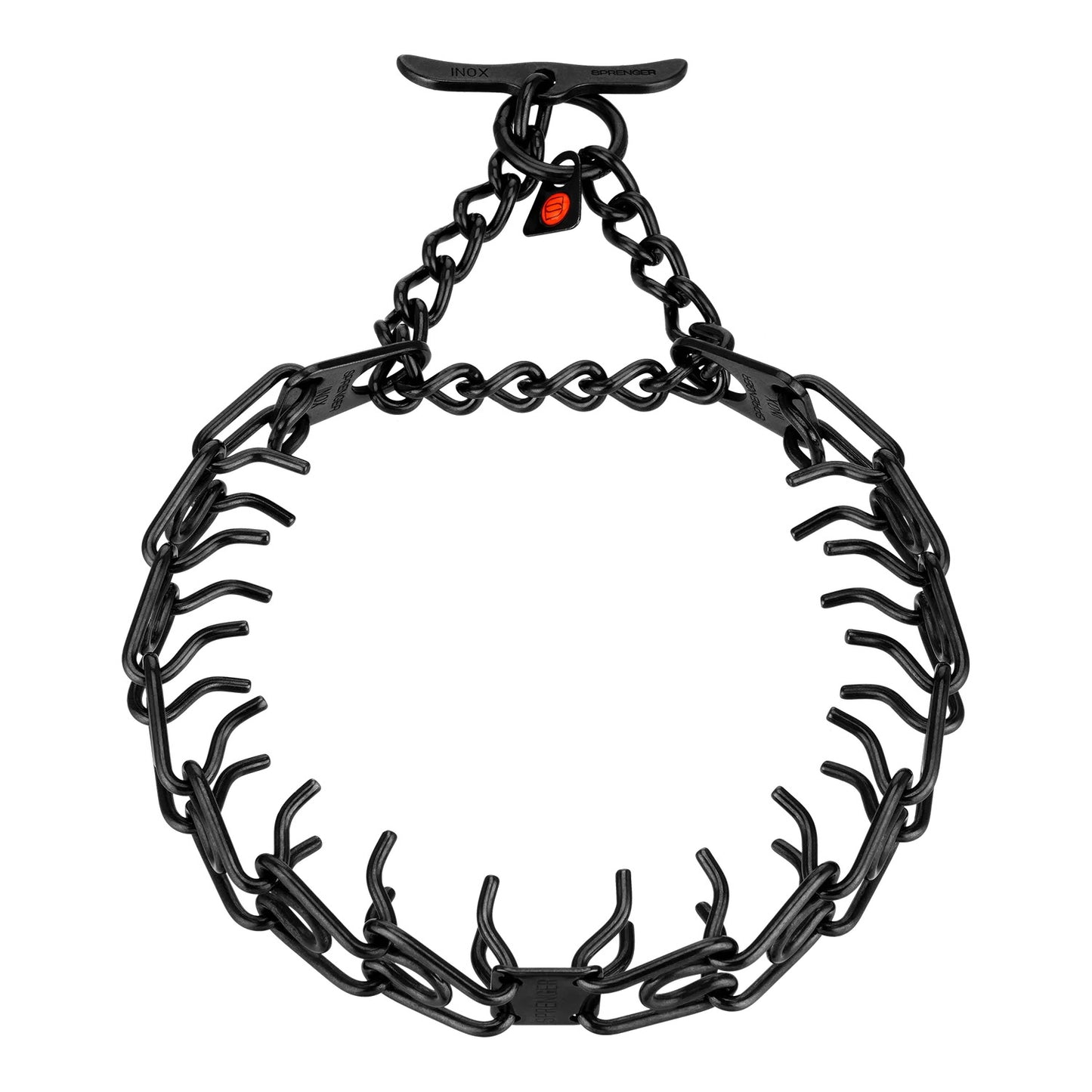 Sprenger 3mm Black Stainless Steel Prong Collar With Toggle