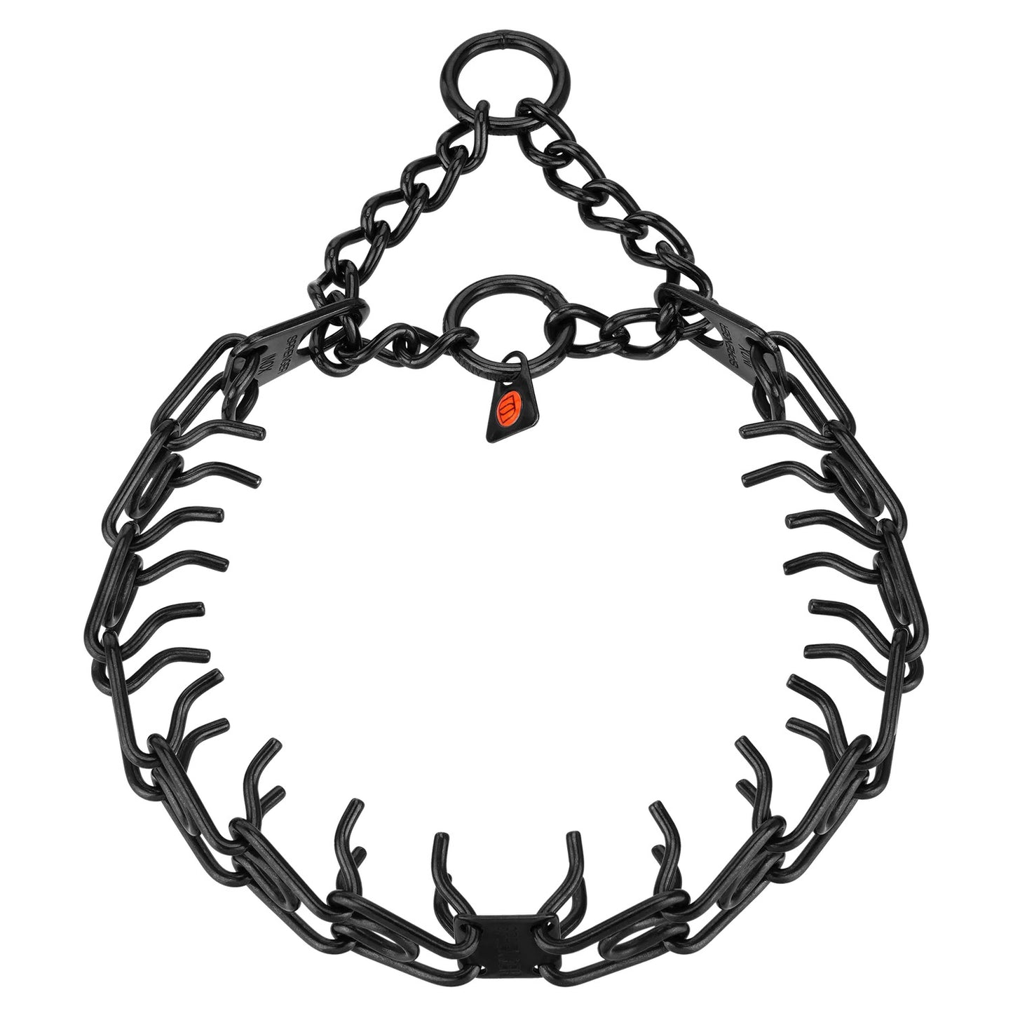 Sprenger 3mm Black Stainless Steel Short Link Prong Collar